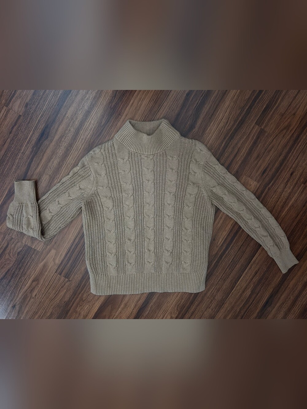 Banana Republic Ribbed Turtleneck Sweater in Taupe